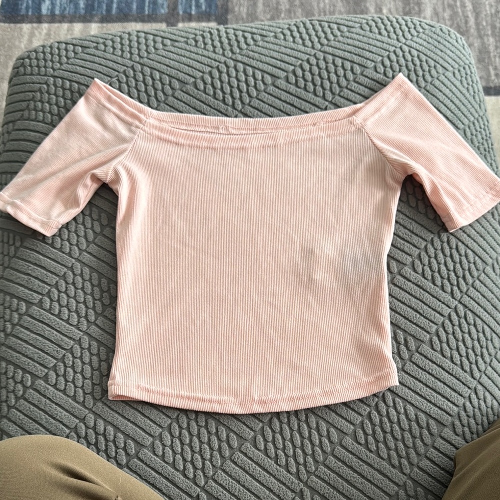 Women's Off-Shoulder Pink Top